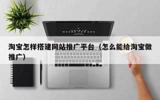 泰兴淘宝怎样搭建网站推广平台（怎么能给淘宝做推广）