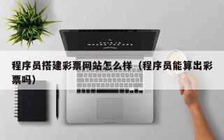 泰兴程序员搭建彩票网站怎么样（程序员能算出彩票吗）